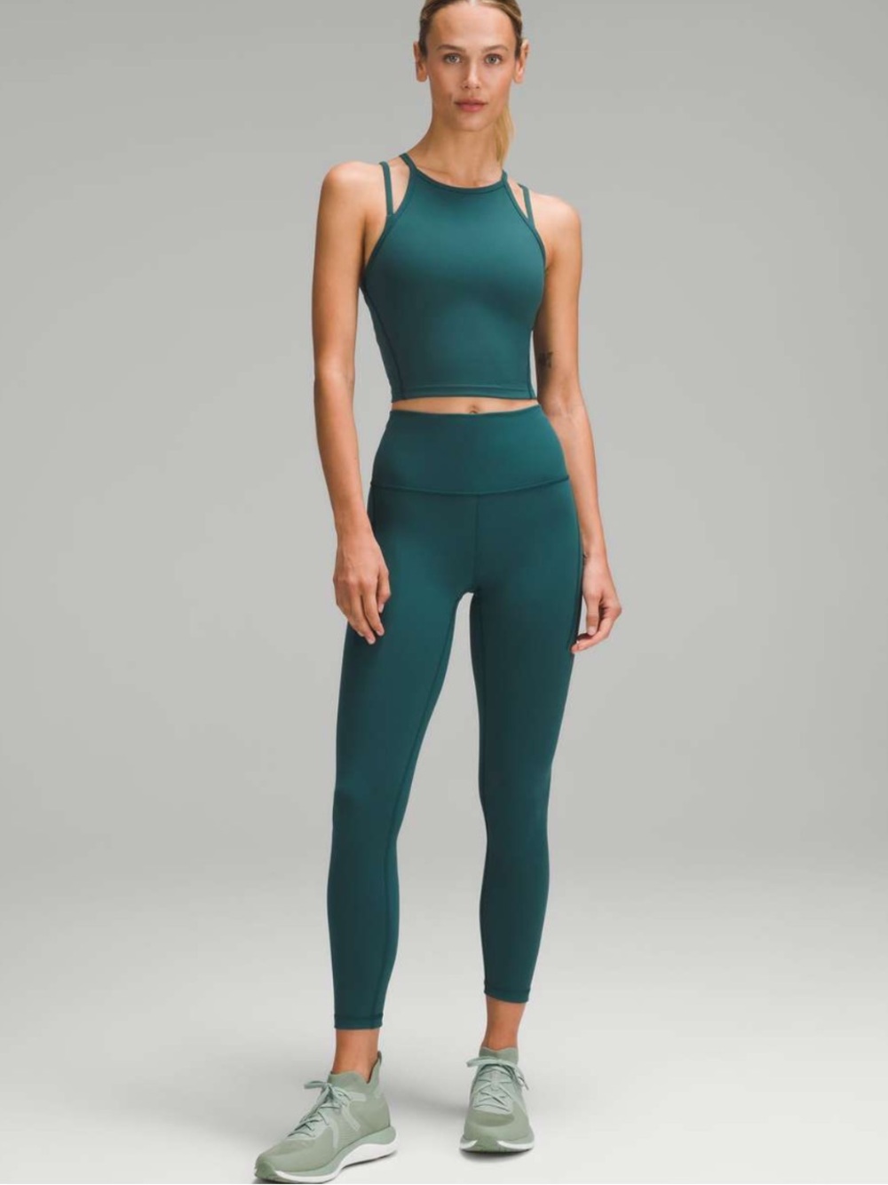 Lululemon High-Rise Dark Teal Wunder Under Leggings 25” size 6